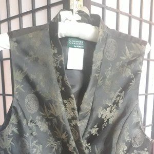 COUNTRY CLASSICS Green Brocade Vest
